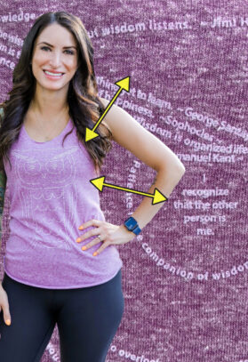 featured image of Think Possible Apparel's wise owl design screen printed on a racerback tank top - purple in the color