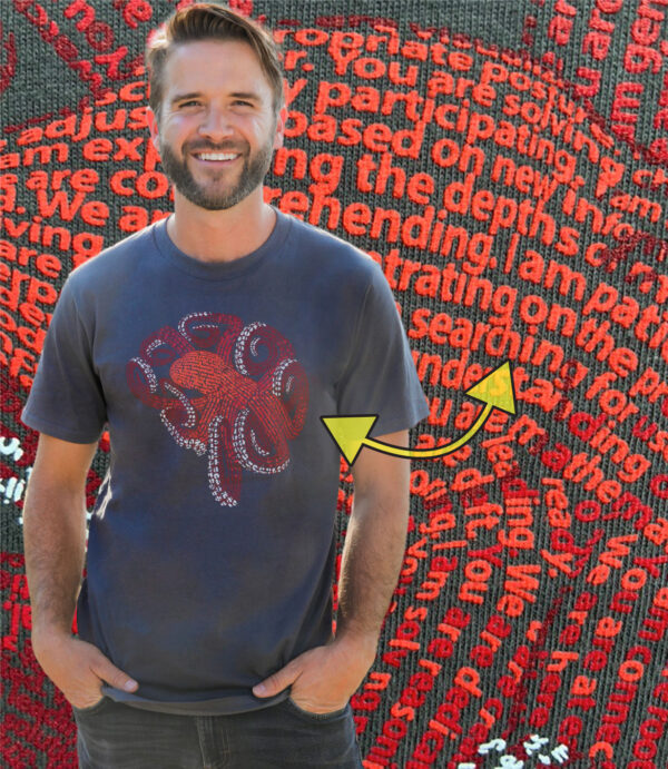 octopus – men's organic cotton tee – slate