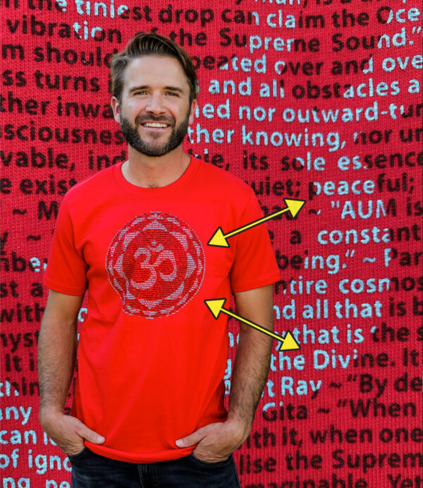 om – organic cotton tee – red