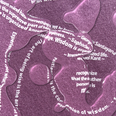Our Owl design made of quotations about wisdom!